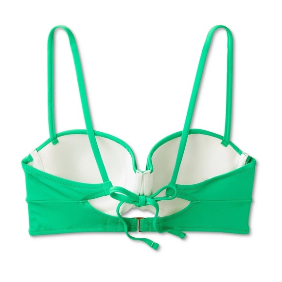 Shade & Shore Swim Light Lift Shirred Cup Bikini Top Size 38D - Picture 4 of 5